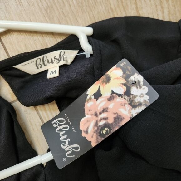 Blush Cutout Maxi Black Dress size Medium - Picture 3 of 14